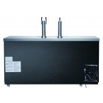 Dukers DKB72-M3 70-3/8(w) inch (3)Solid door(s) Dual Tap Kegerator Beer Dispenser, 1/4hp, 110v/60/1, Black, Casters, ETL Listed