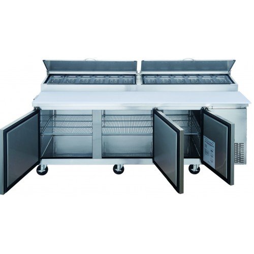 Dukers DPP90 90-3/8 inch Refrigerated Pizza Prep Table