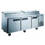 Dukers DPP90 90-3/8 inch Refrigerated Pizza Prep Table