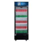 Dukers DSM-19R 29-1/2(w) inch (1)Glass Swing Door(s) Bottom Mount Merchandiser Refrigerators, Black, (5)Shelve(s), 18.72Cu.ft, 1/3hp, 115v/60/1-ph, Casters, ETL Listed