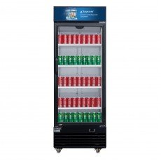 Dukers DSM-19R 29-1/2(w) inch (1)Glass Swing Door(s) Bottom Mount Merchandiser Refrigerators, Black, (5)Shelve(s), 18.72Cu.ft, 1/3hp, 115v/60/1-ph, Casters, ETL Listed
