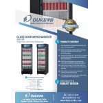 Dukers DSM-19R 29-1/2(w) inch (1)Glass Swing Door(s) Bottom Mount Merchandiser Refrigerators, Black, (5)Shelve(s), 18.72Cu.ft, 1/3hp, 115v/60/1-ph, Casters, ETL Listed