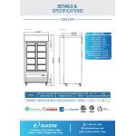 Dukers DSM-32SR 39-3/8(w) inch (2)Glass Sliding Door(s) Bottom Mount Merchandiser Refrigerator, 33.29Cu.ft, (10)Shelves(s), 1/3hp, 115v/60/1-ph, Casters, ETL Listed