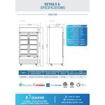 Dukers DSM-33R 39-3/8(wide) inch (2)Glass Swing Door(s) Bottom Mount Merchandiser Refrigerators, (10)Shelve(s), 33.55Cu.ft, 1/3hp, 115v/60/1-ph, Casters, ETL Listed