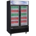Dukers DSM-33R 39-3/8(wide) inch (2)Glass Swing Door(s) Bottom Mount Merchandiser Refrigerators, (10)Shelve(s), 33.55Cu.ft, 1/3hp, 115v/60/1-ph, Casters, ETL Listed
