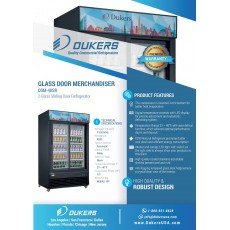 Dukers DSM-40SR 47-1/4(w) inch (2)Glass Sliding Door(s) Bottom Mount Merchandiser Refrigerator, 39Cu.ft, (10)Shelves(s), 1/2hp, 115v/60/1-ph, Casters, ETL Listed