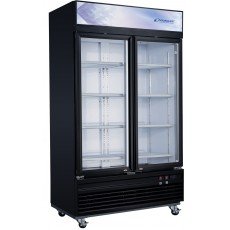 Dukers DSM-41F 47-1/4(w) inch (2)Glass Swing Door(s) Bottom Mount Merchandiser Freezers, (8)Shelve(s), 25.76Cu.ft, 3/4hp, 115v/60/1-ph, Casters, ETL Listed