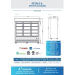 Dukers DSM-68SR 78 inch Bottom Mount Merchandiser Refrigerator