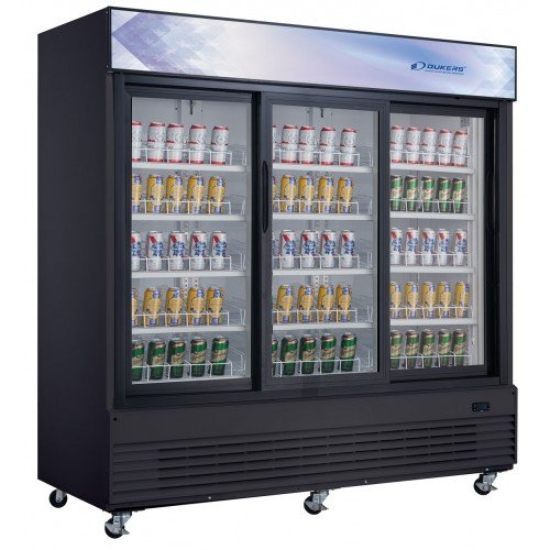Dukers DSM-68SR 78 inch Bottom Mount Merchandiser Refrigerator