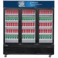 Dukers DSM-69R 78(w) inch (3)Swing Glass Door(s) Bottom Mount Merchandiser Refrigerator, 69.43Cu.ft, (15)Shelves(s), 1/2hp, 115v/60/1, Casters, ETL Listed