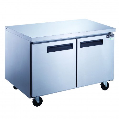 Dukers DUC36R 36-1/8(w) inch (2)Solid Swing Door(s) Undercounter Refrigerator, 9.6Cu.ft, (2)Shelve(s), 1/5hp, Casters, 115v/60/1-ph, ETL Listed