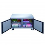 Dukers DUC36R 36-1/8(w) inch (2)Solid Swing Door(s) Undercounter Refrigerator, 9.6Cu.ft, (2)Shelve(s), 1/5hp, Casters, 115v/60/1-ph, ETL Listed