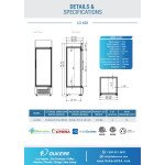 Dukers LG-430 24-3/8(w) inch (1)Glass Swing Door(s) Bottom Mount Merchandiser Refrigerators, (4)Shelve(s), 15.2Cu.ft, 1/5hp, 115v/60/1-ph, Casters, ETL Listed