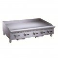 Dukers DCGT60 60 inch Thermostatic Gas Griddle with 5 Burners, 1 inch Plate, 130,000 BTU/H