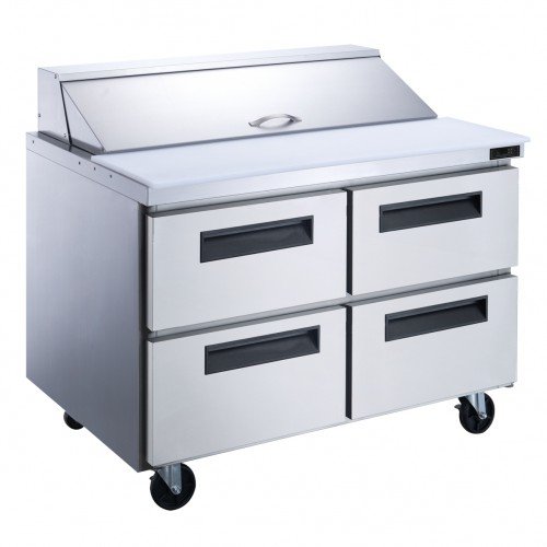 Dukers DSP60-16-D4 60-1/8 inch 4-Drawer Refrigerated Sandwich Prep Table