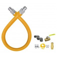 EasyFlex EFGC-FS-034-K1-36 36 inch Length Commercial Gas Connector Kits, 3/4 MIP x 3/4 MIP inch, CSA Listed, 1 set EasyFlex EFGC-FS-034-K1-36 36 inch Length Commercial Gas Connector Kits, 3/4 MIP x 3/4 MIP inch, CSA Listed, 1 set