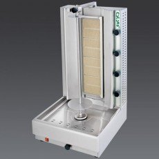 Eurodib DG8AN Shawarma & Gyro Machine, 90-140lbs Capacity, Natural Gas, 48k Total BTU/Hr, 110v Motor, CE Listed