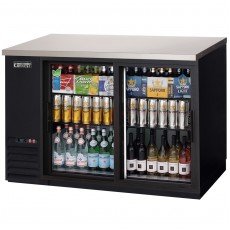 Everest EBB48G-SD 49(w) inch Back Bar Refrigerator, (2)Sliding Glass Door(s), (4)Shelve(s), Black, (294)12oz Bottle(s), 13Cu.ft, 1/4hp, 115v/60/1-ph, ETL/NSF Listed