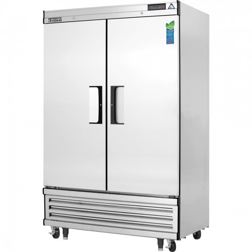Everest EBSR2 49-5/8(w) inch (2)Solid Door(s) Bottom Mount Upright Reach-In Refrigerator, 48Cu.ft, (6)Shelve(s), Casters, 1/3hp, 115v/60/1-ph, 1/3hp, ETL/NSF Listed