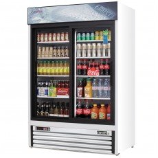 Everest EMGR48 53-1/8(w) inch (2)Sliding Glass Door(s) Merchandiser Refrigerator, White, (8)Shelve(s), 48Cu.ft, (448)20oz Bottle(s), 1/2hp, 115v/60/1-ph, ETL/NSF Listed, Energy Star