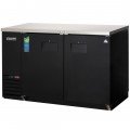 Everest EBB59 57-3/4(w) inch Back Bar Refrigerator, (2)Solid Hinged Door(s), (4)Shelve(s), Black, (408)12oz Bottle(s), 20Cu.ft, 1/4hp, 115v/60/1-ph, ETL/NSF Listed