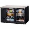 Everest EBB59G 57-3/4(w) inch Back Bar Refrigerator, (2)Glass Hinged Door(s), (4)Shelve(s), Black, (408)12oz Bottle(s), 20Cu.ft, 1/4hp, 115v/60/1-ph, ETL/NSF Listed