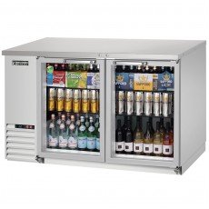 Everest EBB59G-SS 57-3/4(w) inch Back Bar Refrigerator, (2)Hinged Glass Door(s), (408)12oz Bottle(s), (4)Shelve(s), 20Cu.ft, 1/4hp, 115v/60/1-ph, ETL/NSF Listed