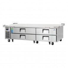 Everest ECB82-86D4 86-1/4(w) inch (4)Drawer(s) Refrigerated Chef Base, 6Cu.ft, Casters, 1/3hp, 115v/60/1-ph, ETL/NSF Listed