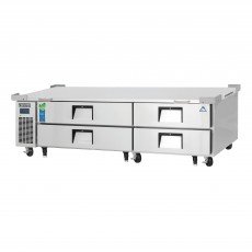 Everest ECB82D4 82-3/8(w) inch (4)Drawer(s) Refrigerated Chef Base, 6Cu.ft, Casters, 1/3hp, 115v/60/1-ph, NSF/ETL Listed