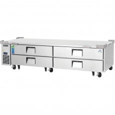 Everest ECB96D4 95-1/2(w) inch (4)Drawer(s) Refrigerated Chef Base, 6Cu.ft, Casters, 1/3hp, 115v/60/1-ph, ETL/NSF Listed