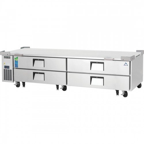 Everest ECB96D4 95-1/2(w) inch (4)Drawer(s) Refrigerated Chef Base, 6Cu.ft, Casters, 1/3hp, 115v/60/1-ph, ETL/NSF Listed