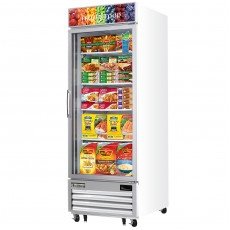 Everest EMGF23 29-1/8(w) inch (1)Glass Door(s) Merchandiser Freezer, White, (4)Shelve(s), 23Cu.ft, 1hp, 115v/60/1-ph, NSF Listed