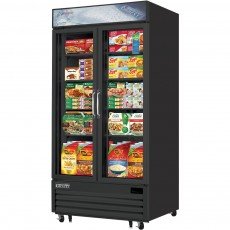 Everest EMGF36B 41(w) inch (2)Glass Door(s) Merchandiser Freezer, Black, (8)Shelve(s), 36Cu.ft, 1-1/4hp, 115v/60/1-ph, ETL/NSF Listed