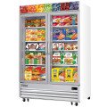 Everest EMGF48 54-3/4(w) inch (2)Swing Glass Door(s) Merchandiser Freezer, White, (8)Shelve(s), 48Cu.ft, (2)1hp, 115v/60/1-ph, ETL/NSF Listed