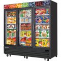 Everest EMGF69B 74-3/4(w) inch (3)Glass Door(s) Merchandiser Freezer, Black, (12)Shelve(s), 69Cu.ft, (2)1-1/4hp, 115v/60/1-ph, ETL/NSF Listed