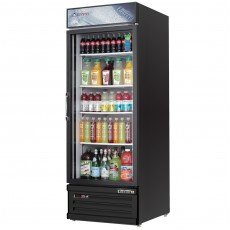 Everest EMGR24B 28-3/8(w) inch (1)Glass Door(s) Merchandiser Refrigerator, Black, (4)Shelve(s), 25Cu.ft, (165)20oz Bottle(s), 1/3hp, 115v/60/1-ph, ETL/NSF Listed, Energy Star
