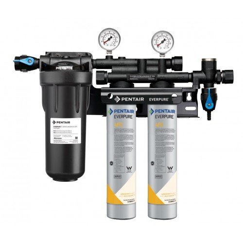 Everpure EV920282 Twin 4FC-S High-Performance Twin Water Filtration System, (30k)Gallon(s) Capacity – 0.2 Micron and 5 GPM, NSF Listed