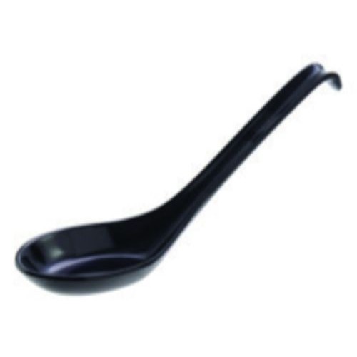 023-AB Soup Spoon w/ Hook, 0.6oz, Black Color, Melamine, 6.25(l) inch – 60 each