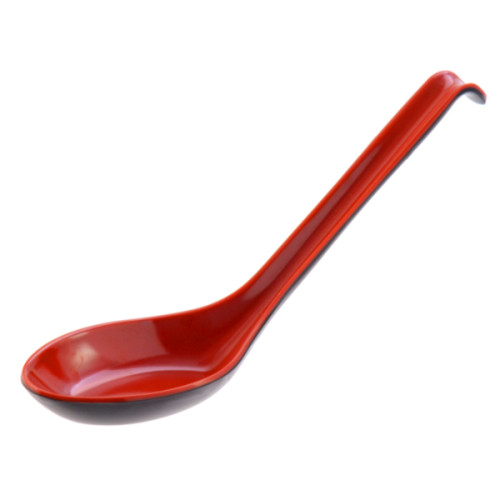 023-BR Soup Spoon w/ Hook, 0.6oz, Black/Red Color, Melamine, 6.25(l) inch – 60 each