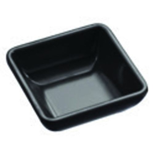 334-AB Square Sauce Dish, 2oz, Matte Black Color, Melamine, 3(w)x3(d)x1.25(h) inch – 48 each