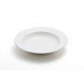 Sam&Squito A004-130-02 Round Deep Plate, 9oz Capacity, White, Ceramic, 9(w) x 9(d) x 2(h) inch – 12 each