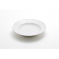 Sam&Squito A004-130-03 Round Shallow Bowls, White, Ceramic, 8(w) x 8(d) x 1.75(h) inch – 12 each
