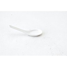 A0232 Chili Pot Spoon, White, Ceramic, 3-1/2(L) inch - 36 each
