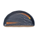 IT-1258G Half-Moon Plates, Black/Gold Color, Melamine, 11.5(w)x3.25(d)x0.75(h) inch – 10 each