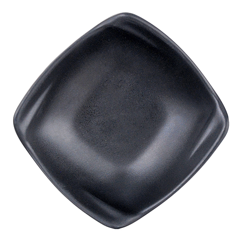 IT-A52003B Square Sauce Disk, 4oz, Matte Black, Melamine, 4.25(w)x4.25(d)x0.75(h) inch – 25 each