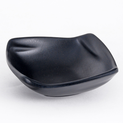 IT-A52003B Square Sauce Disk, 4oz, Matte Black, Melamine, 4.25(w)x4.25(d)x0.75(h) inch – 25 each