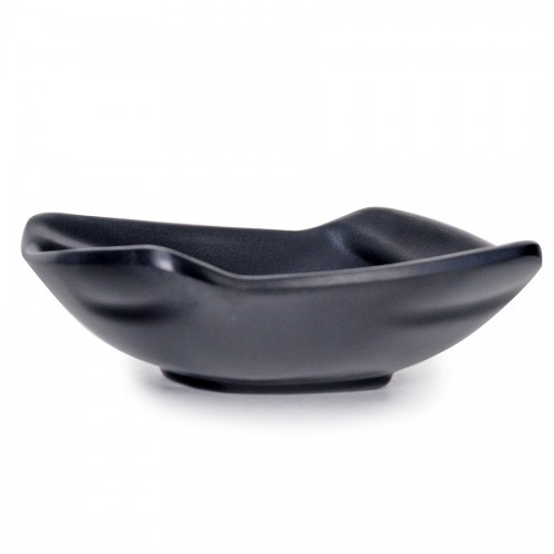 IT-A52003B Square Sauce Disk, 4oz, Matte Black, Melamine, 4.25(w)x4.25(d)x0.75(h) inch – 25 each