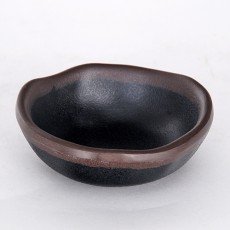 IT-F11TM Round Sauce Dish, 2oz, Brown/Black Color, Melamine, 3.25(w)x3.25(d)x1.25(h) inch  – 48 each