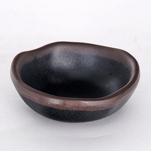 IT-F11TM Round Sauce Dish, 2oz, Brown/Black Color, Melamine, 3.25(w)x3.25(d)x1.25(h) inch  – 48 each