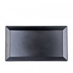 IT-HW2029B Rectangular Plates, Matte Black, Melamine, 11.25(w)x6.5(d)x0.75(h) inch – 12 each